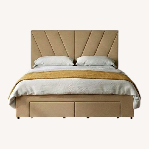 Used Wayfair Natural Fabric Queen Bed for sale on AptDeco