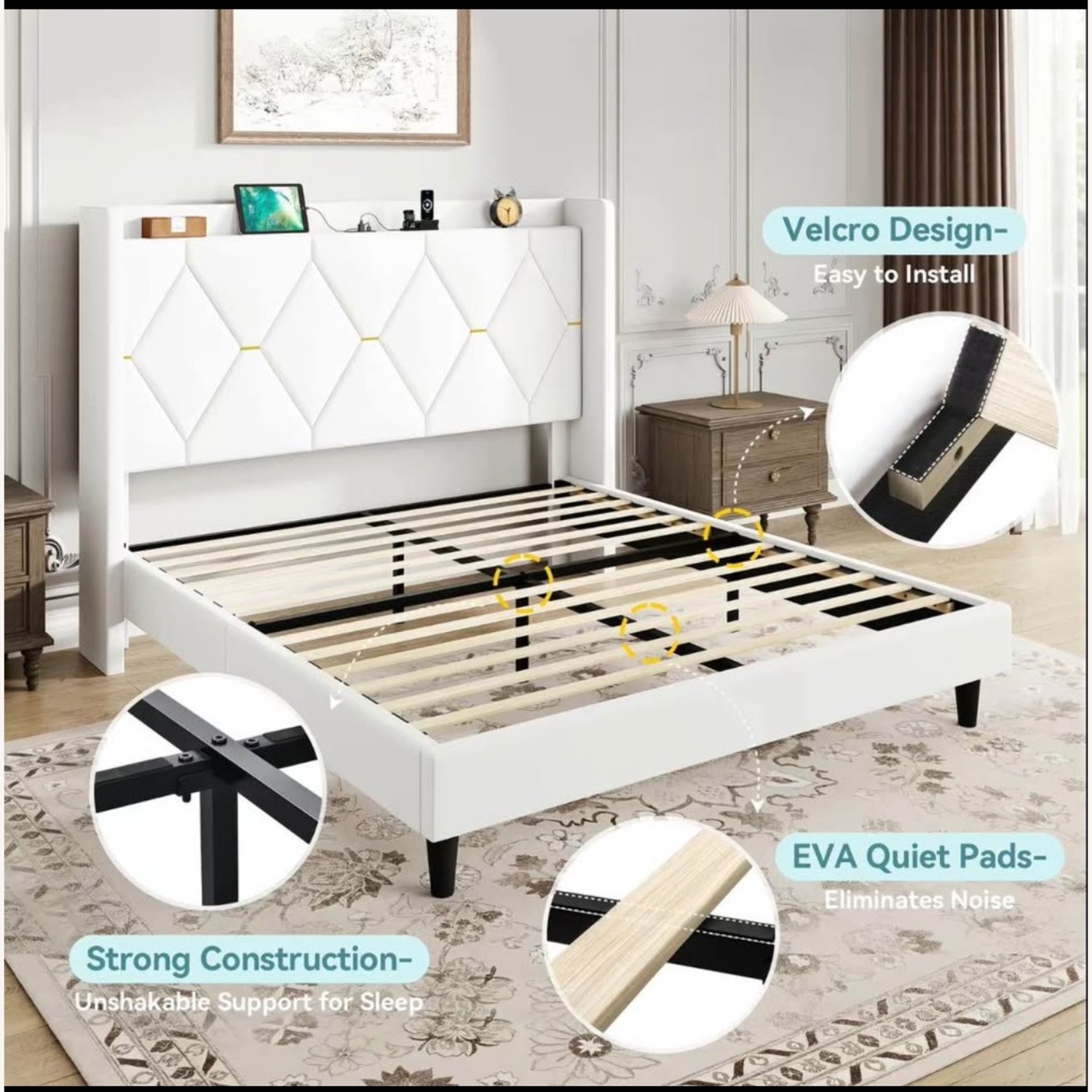 Amazon Black Queen Size Bed - image-2