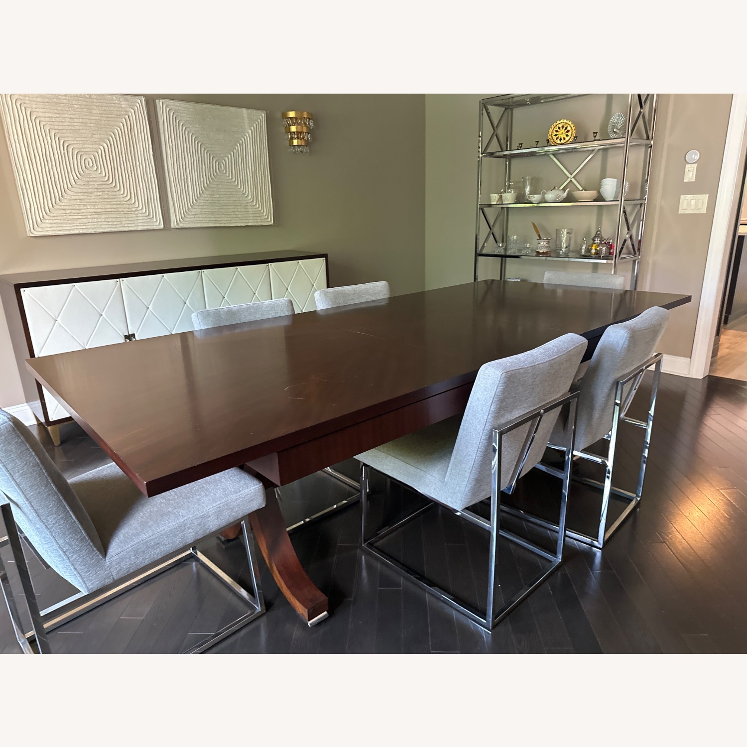 Safavieh Couture Dark Brown Dining Table - image-3