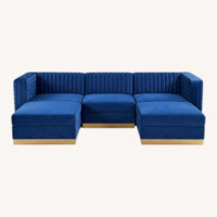 Blue Velvet 3+ Piece Sectional