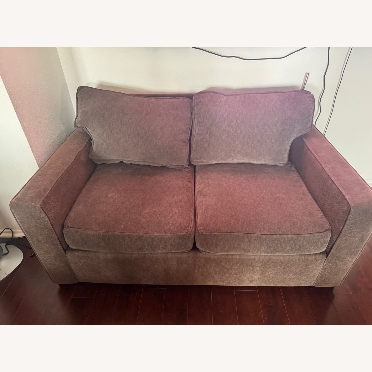 Macy's Radley Dark Brown Fabric Loveseat - image-1