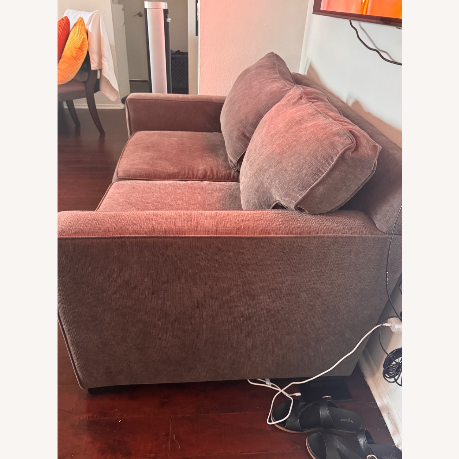 Macy's Radley Dark Brown Fabric Loveseat - image-2