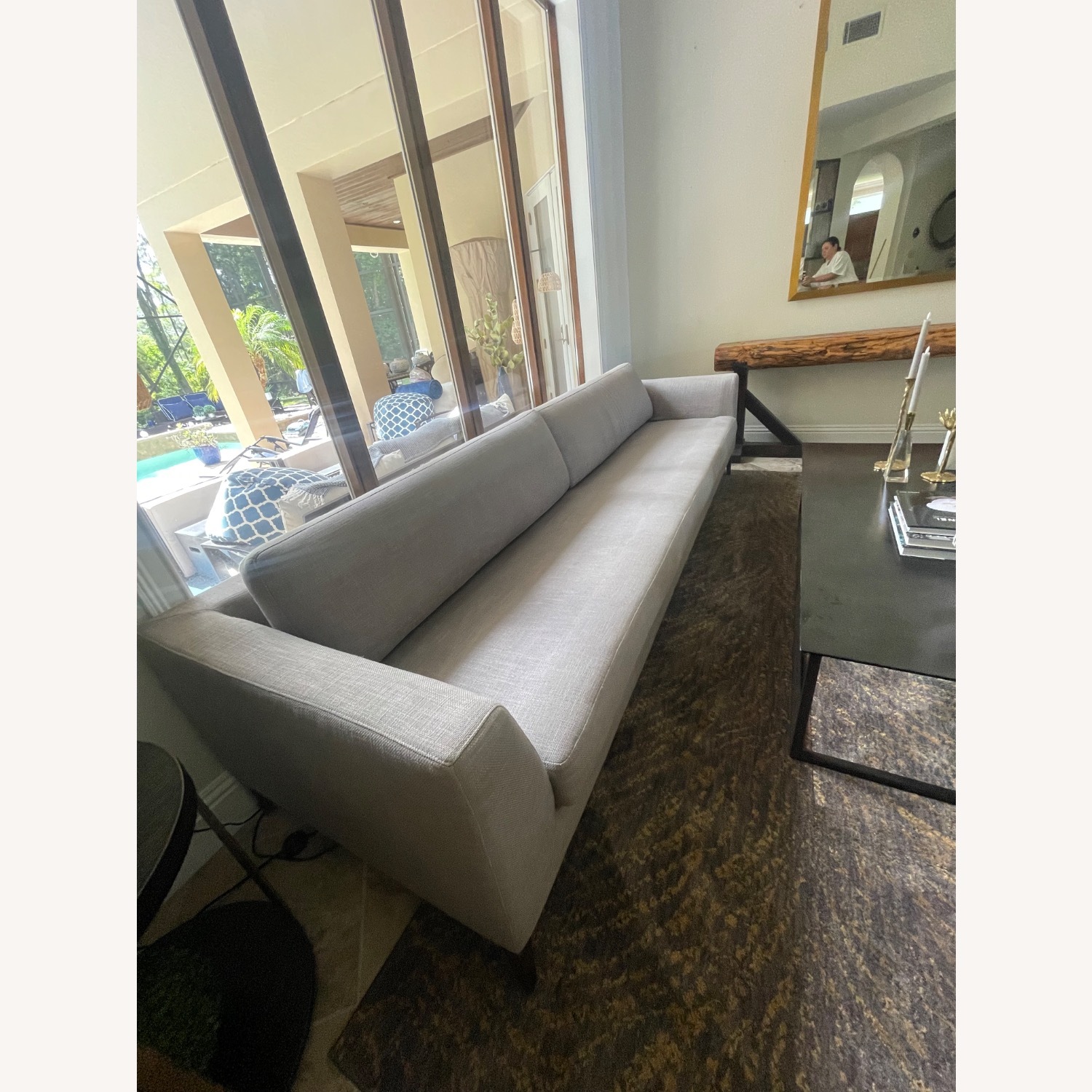 Restoration Hardware Light Gray 2 Seater Sofa - image-3