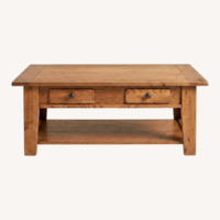 Broyhill Furniture Dark Brown Wood Coffee Table