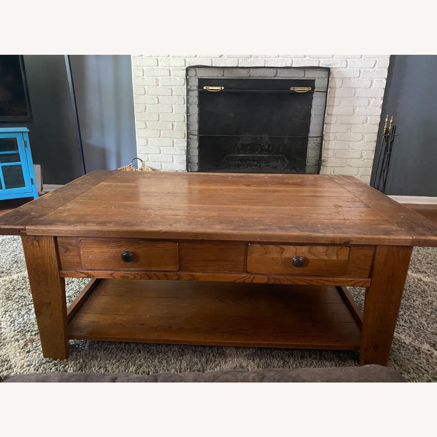 Broyhill Furniture Dark Brown Wood Coffee Table - image-1