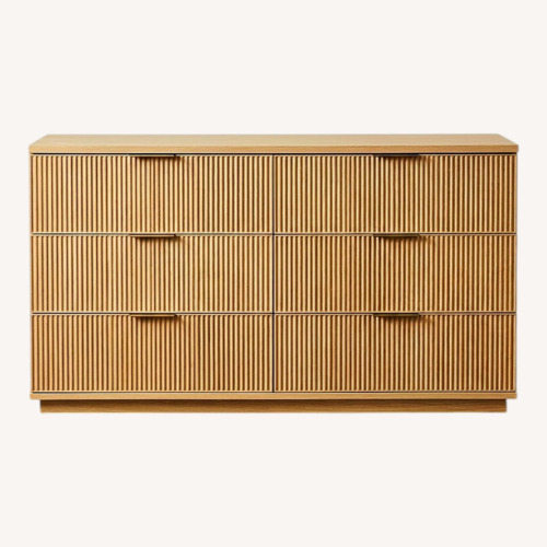 Used Modern Fluted Wood Dresser for sale on AptDeco