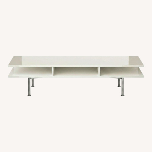 Used IKEA Tofteryd Glossy White TV Bench for sale on AptDeco