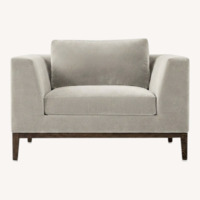 Restoration Hardware Light Gray Fabric Armchair