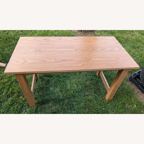 Used Sturdy Wooden Desk Small Dining Table for sale on AptDeco