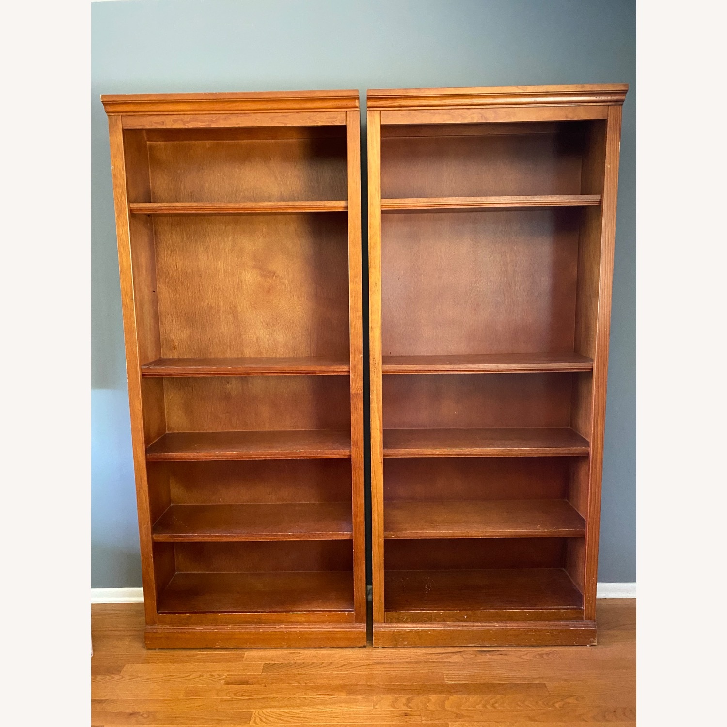 Macy's Dark Brown Wood Bookcase - image-1