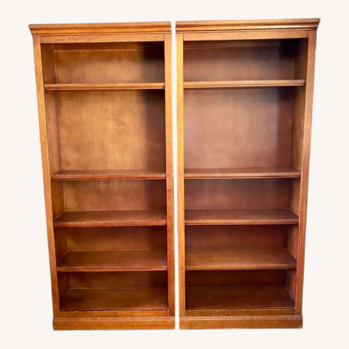 Used Macy's Dark Brown Wood Bookcase for sale on AptDeco