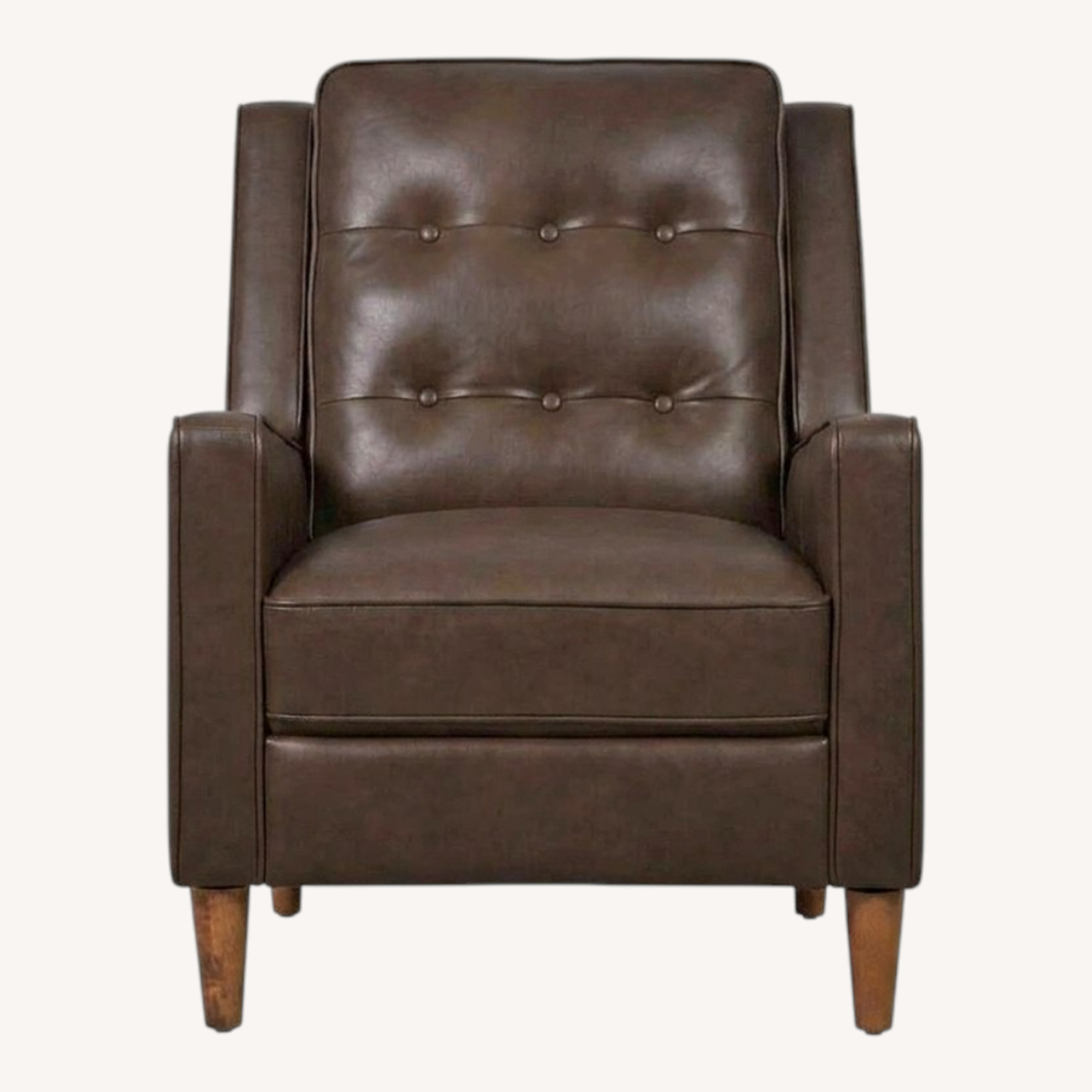 Pottery Barn Dark Brown Leather Recliner - image-5