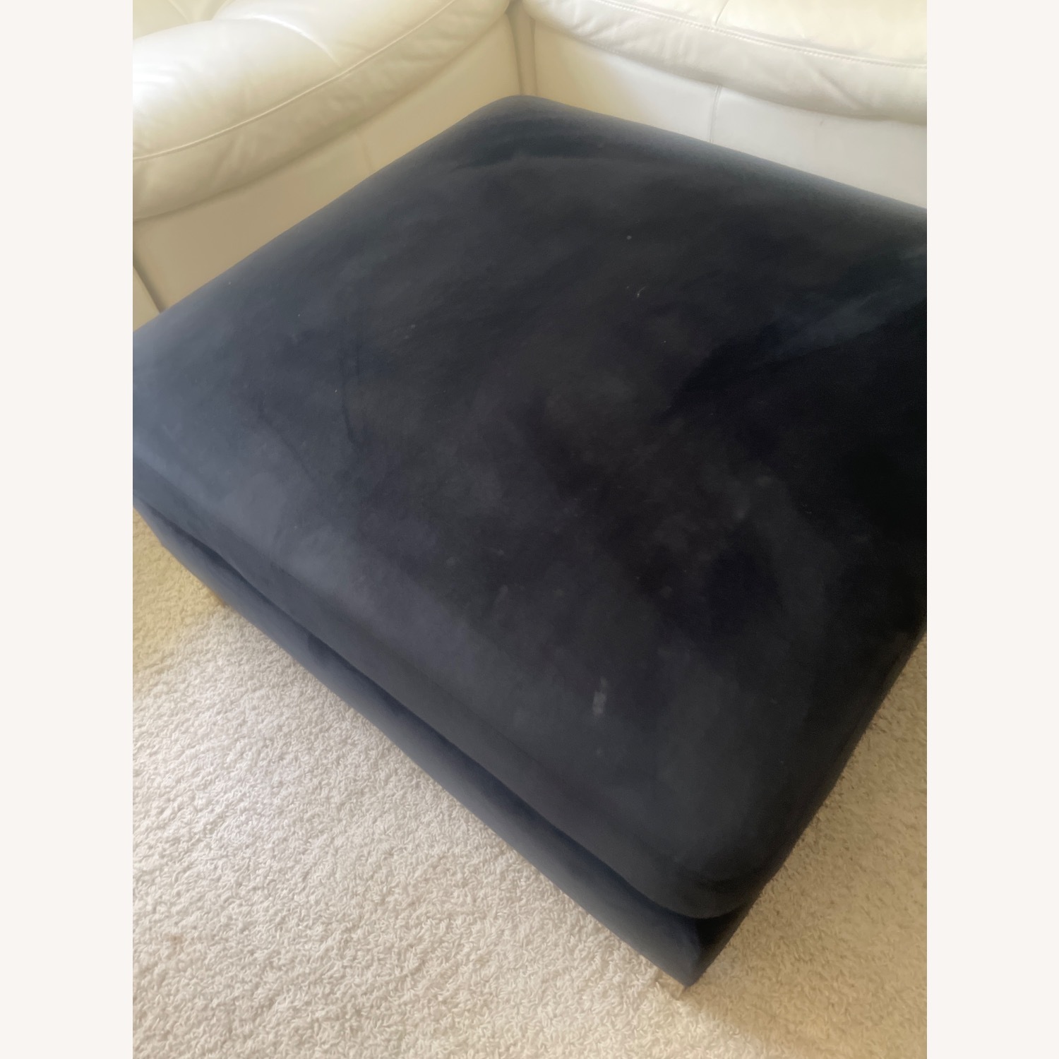 Black Velvet Ottoman - image-4