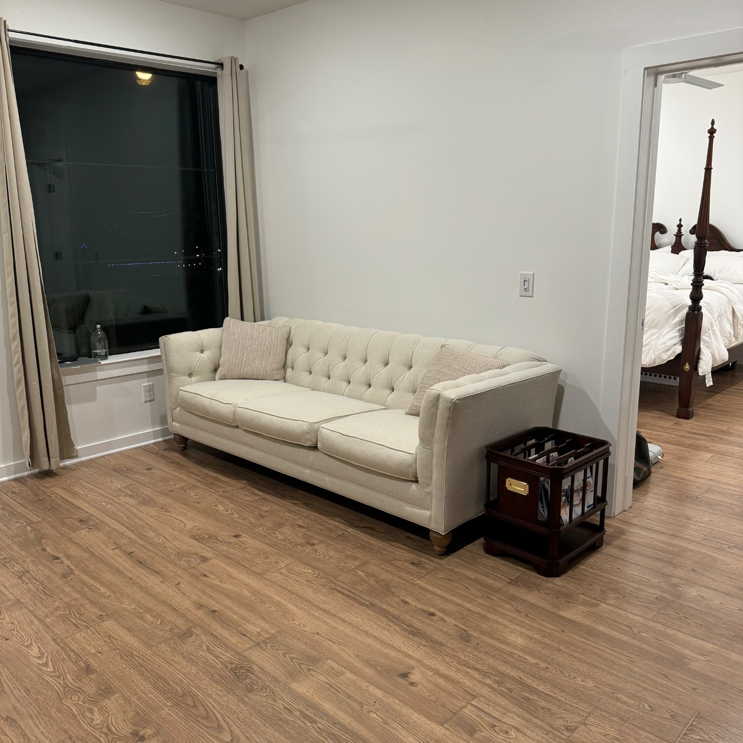 White Custom uUpholstery Designer Sofa - image-2