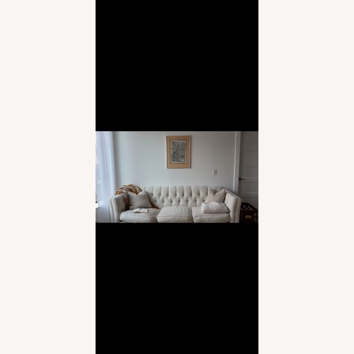 Used White Custom uUpholstery Designer Sofa  for sale on AptDeco