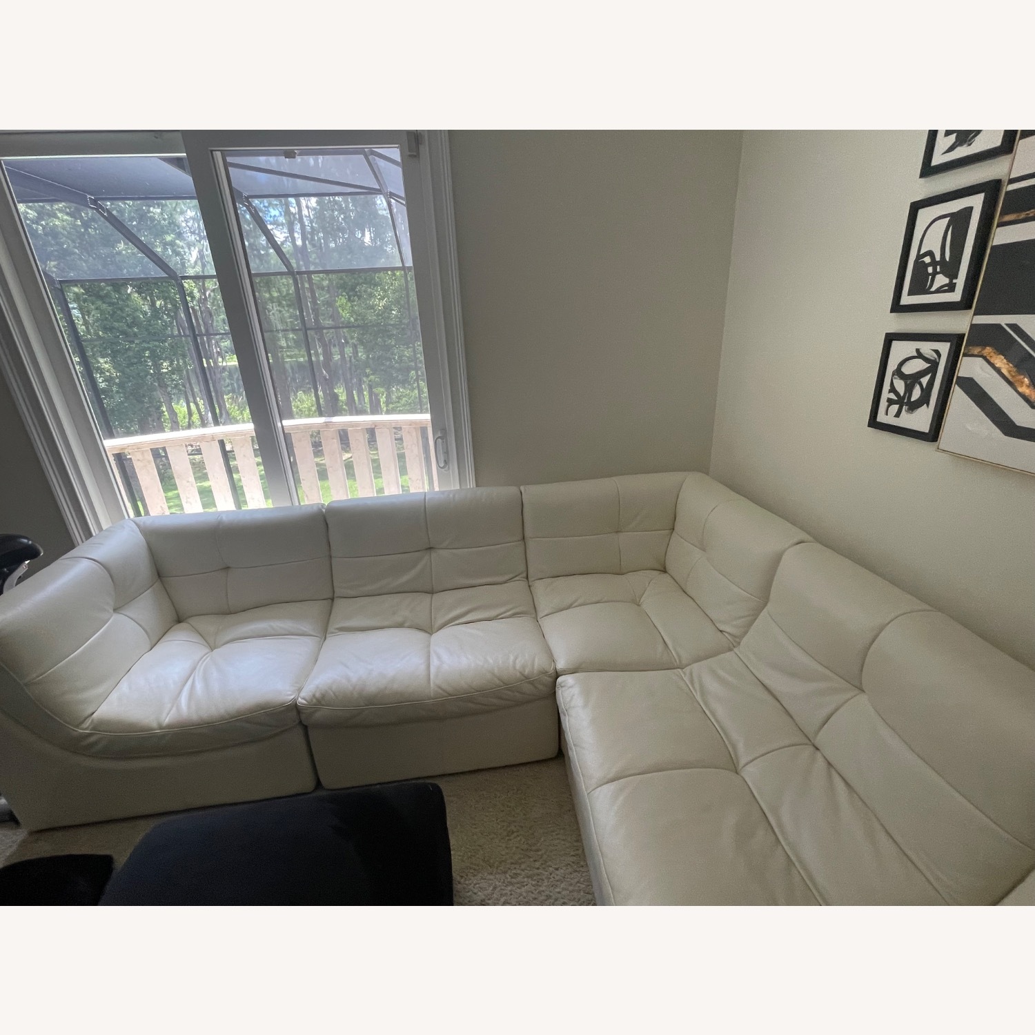 Z Gallerie White 3+ Piece Sectional - image-2
