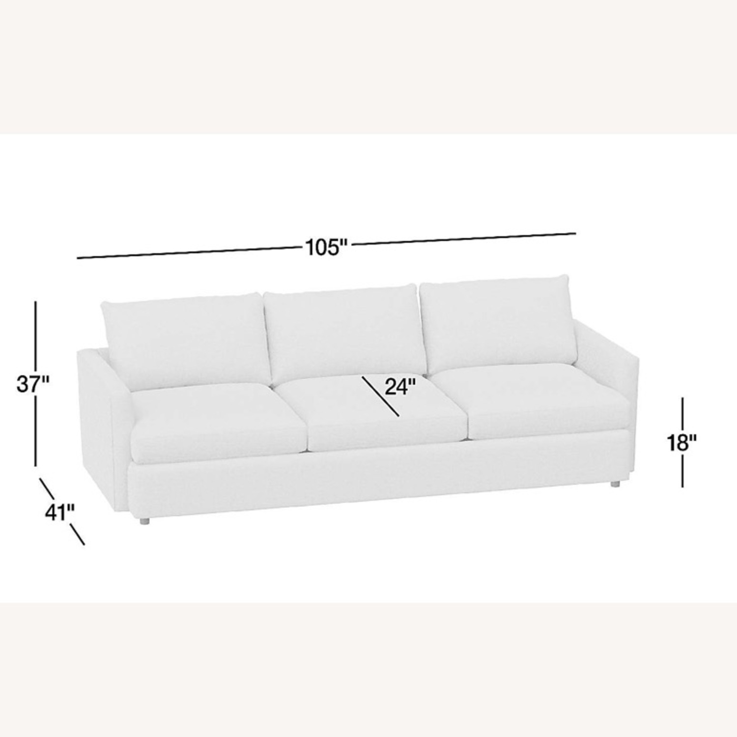Crate & Barrel Lounge 105" Grande Sofa - image-5