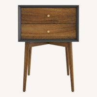 Amazon Black Mid-Century Modern Wood Nightstands