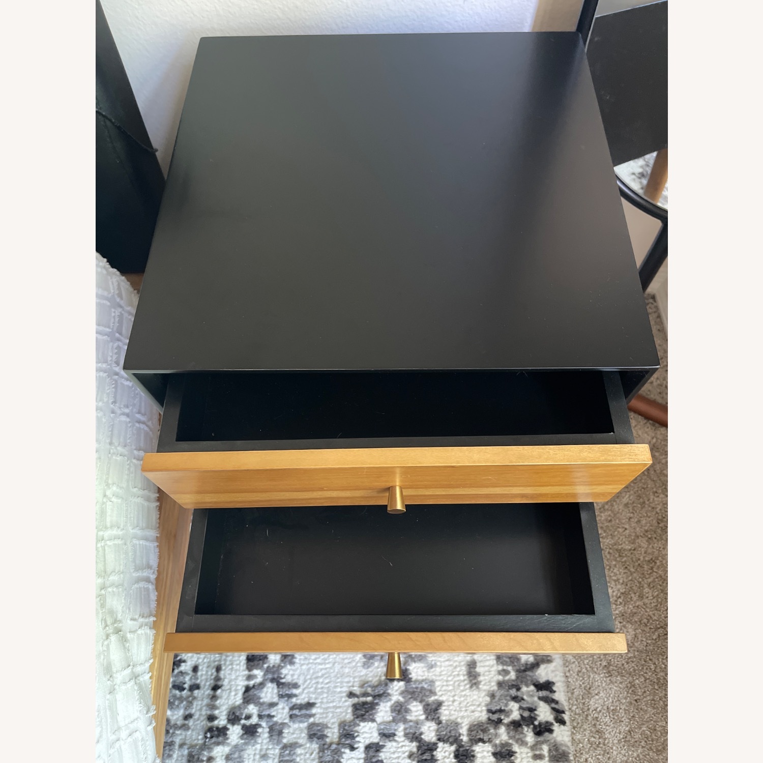 Amazon Black Mid-Century Modern Wood Nightstands - image-2