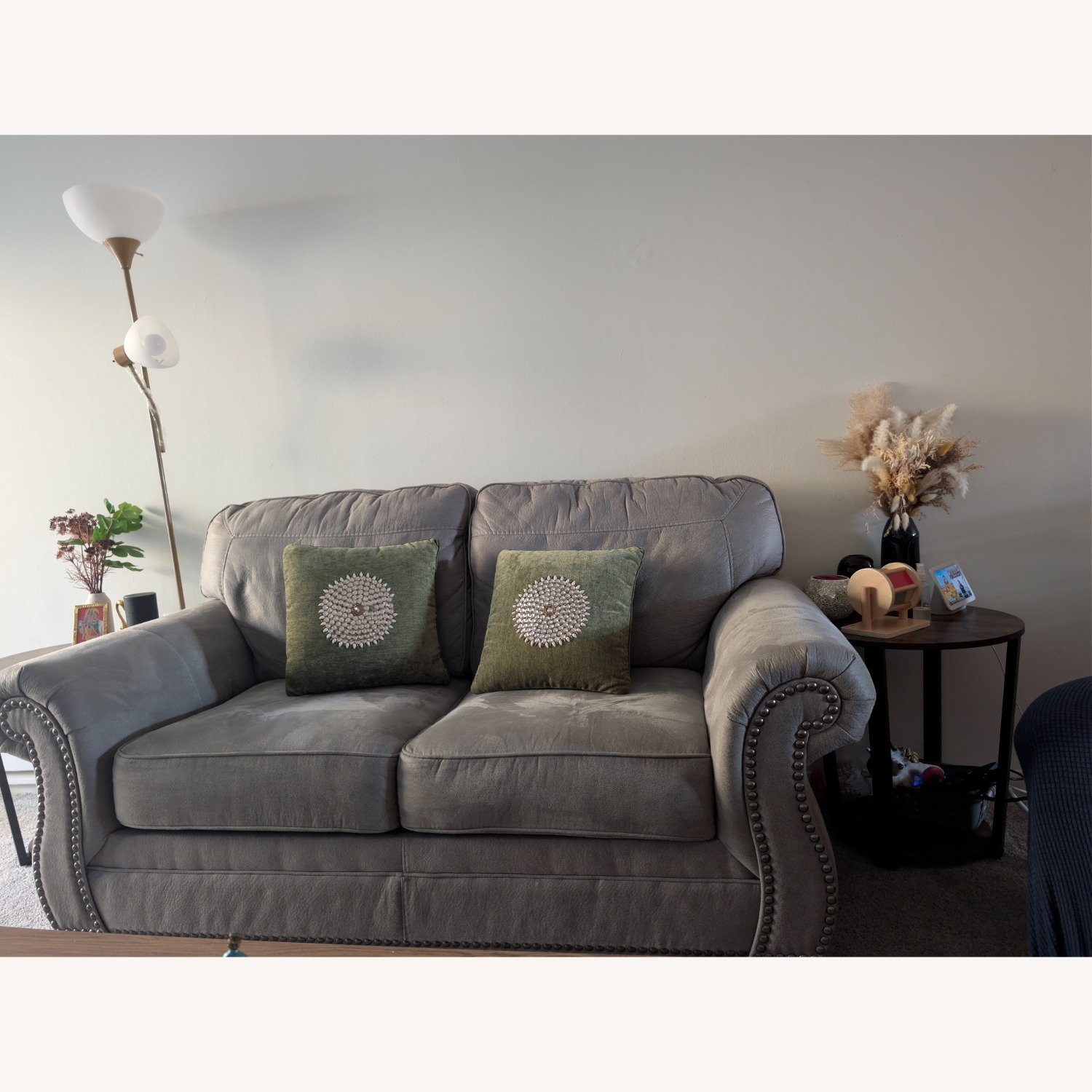 Raymour & Flanigan Light Gray 2 Seater Sofa - image-4