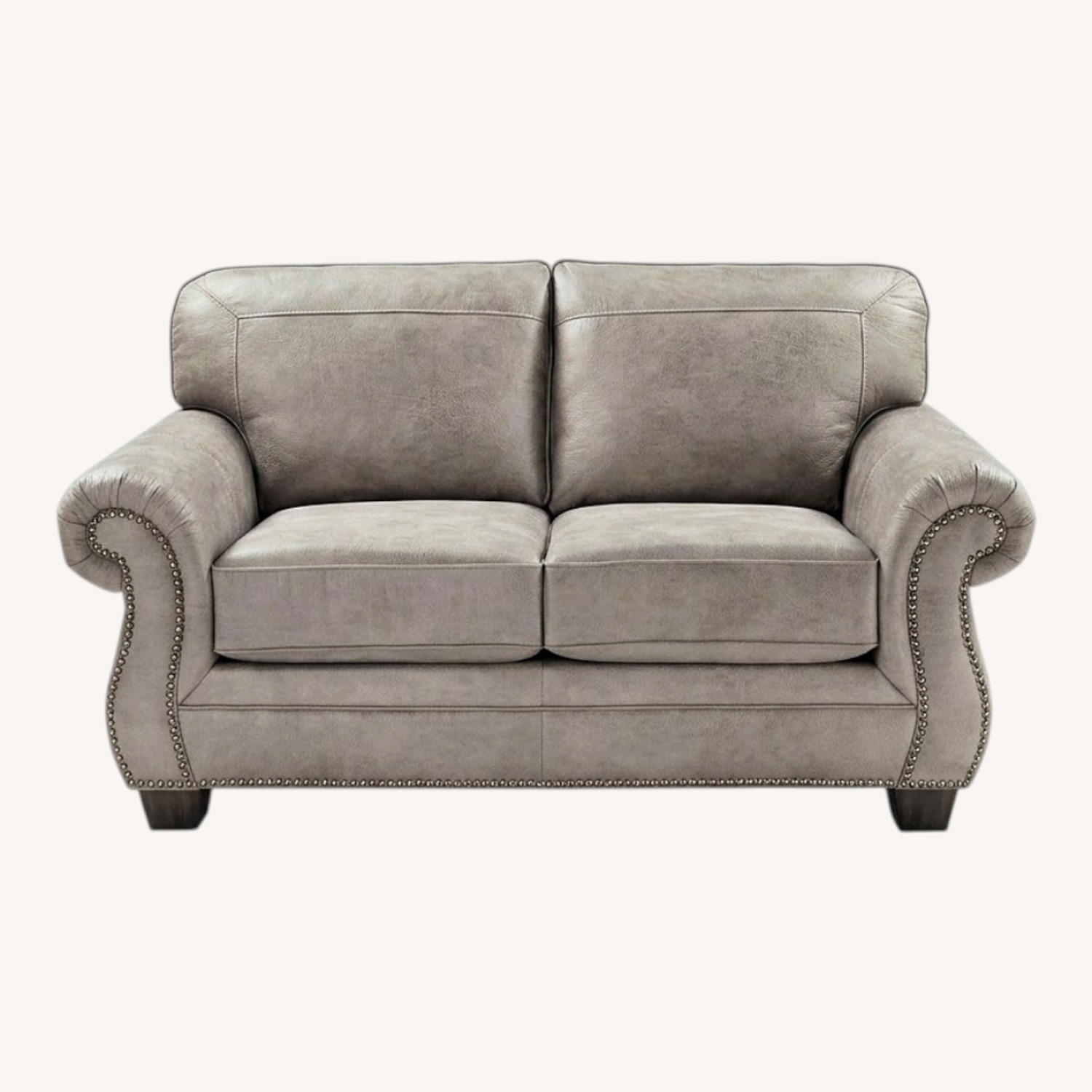 Raymour & Flanigan Light Gray 2 Seater Sofa - image-0
