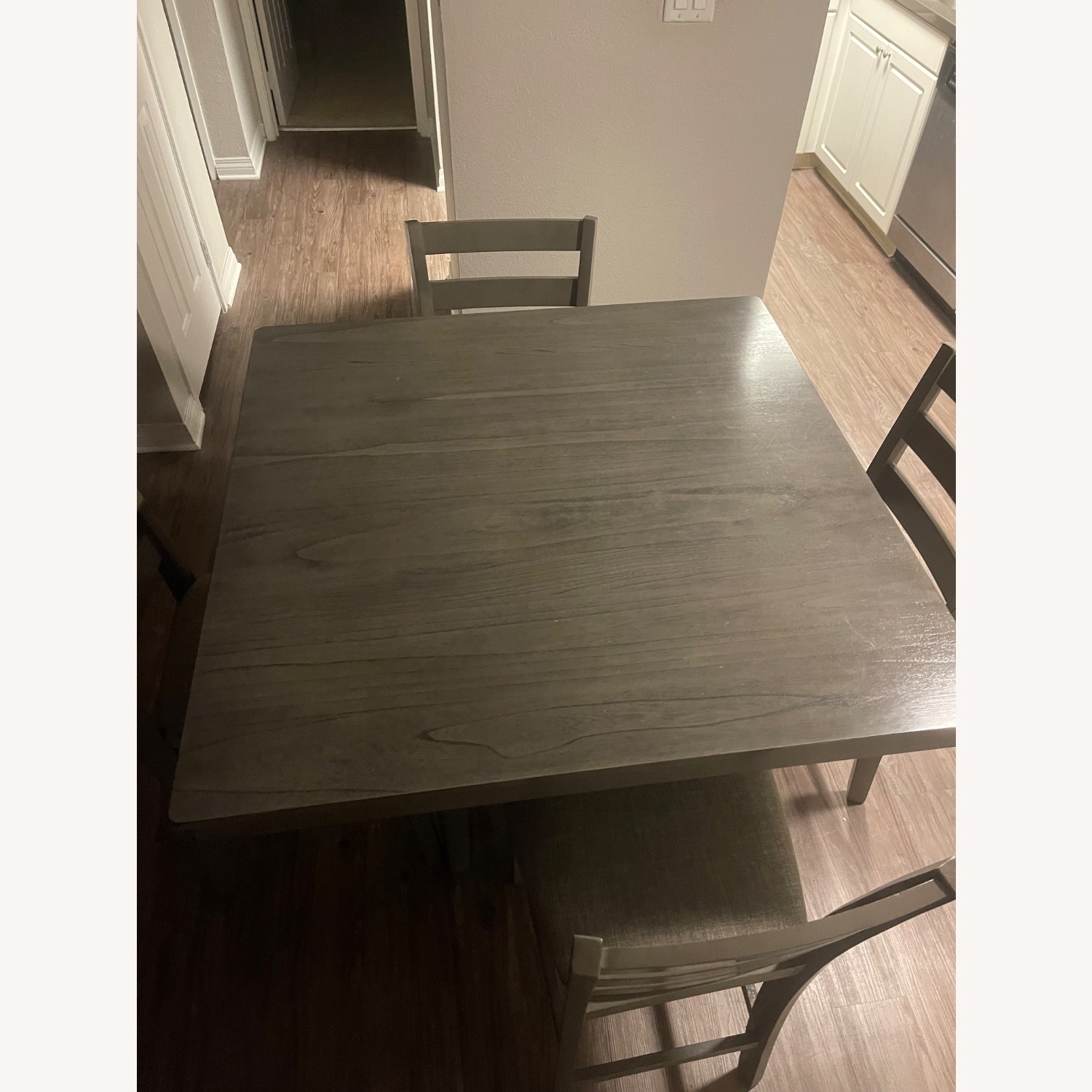 Modern Gray Dining Table with 4 Chairs - image-3