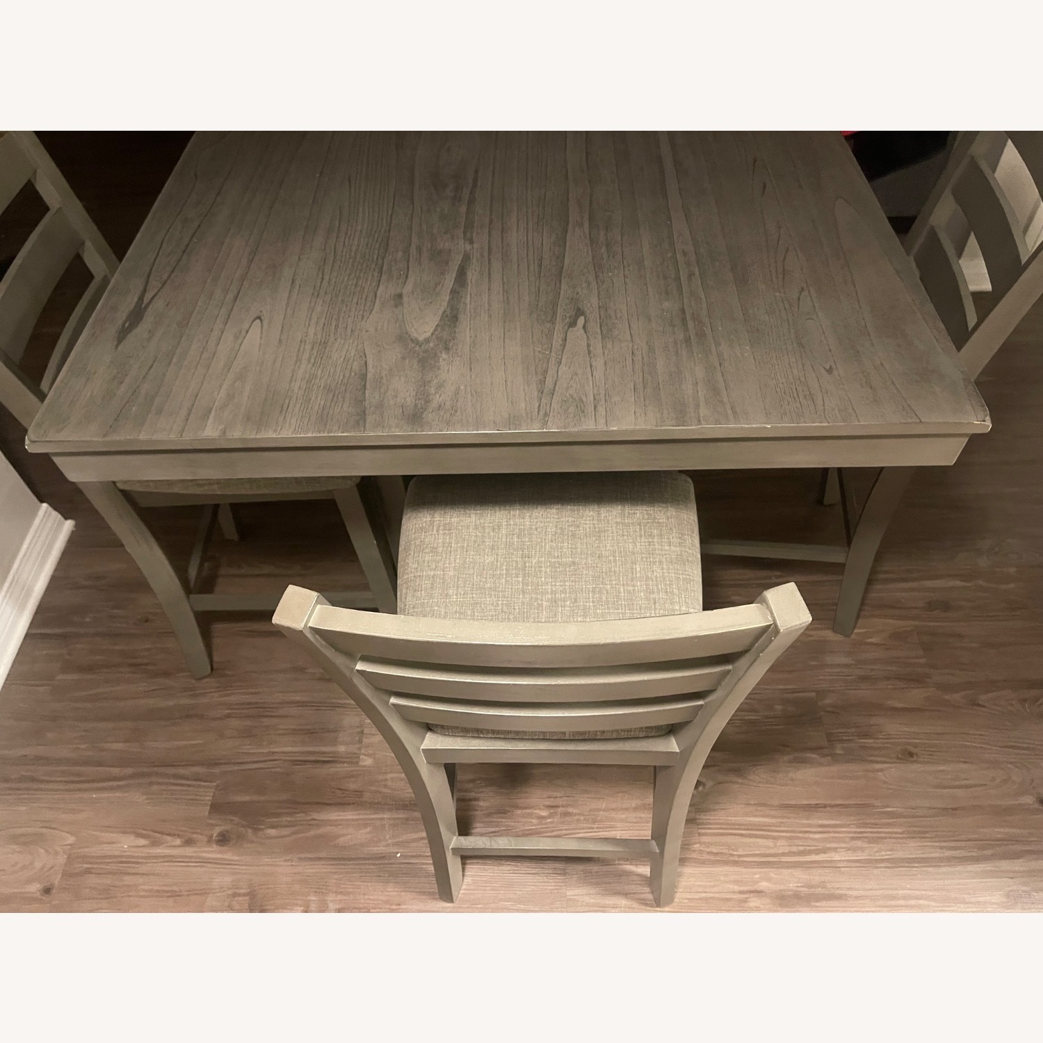 Modern Gray Dining Table with 4 Chairs - image-1