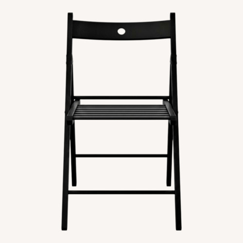 Used IKEA Frösvi Black Wood Folding Chair Set of 3 for sale on AptDeco