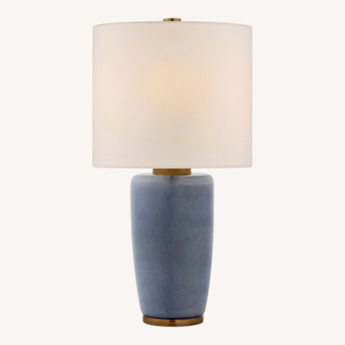 Used Visual Comfort Lighting Blue Ceramic Table Lamp Set (2) for sale on AptDeco