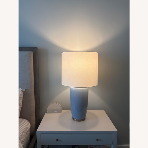 Used Visual Comfort Lighting Blue Ceramic Table Lamp Set (2) for sale on AptDeco
