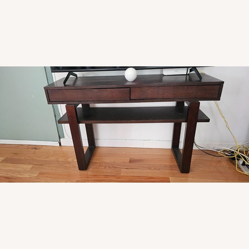 Used Ligna Dark Brown Wood Sideboard for sale on AptDeco