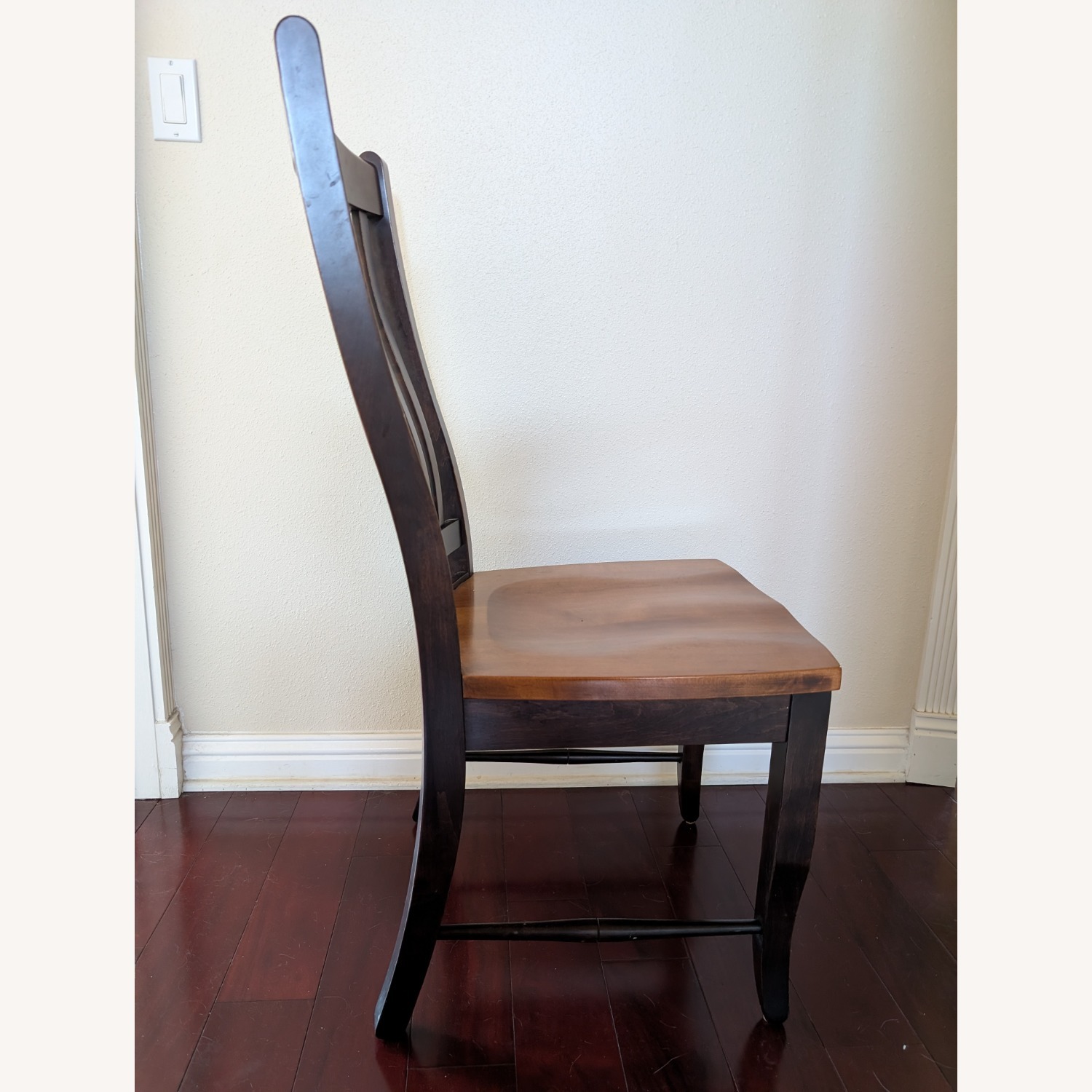 Woodley's Dark Brown Wood Dining Chairs - image-2