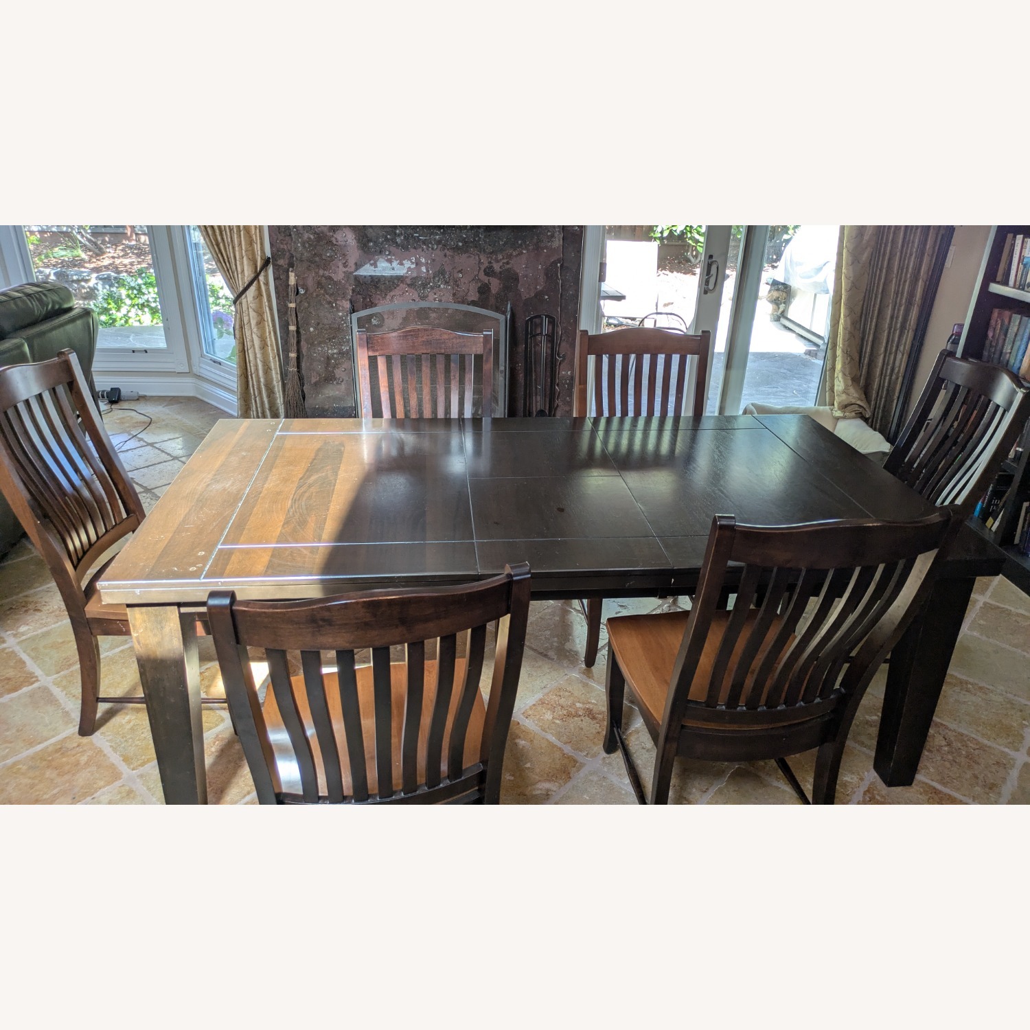 Woodley's Dark Brown Wood Dining Chairs - image-3