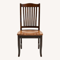 Woodley's Dark Brown Wood Dining Chairs