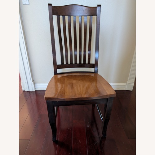 Used Woodley's Dark Brown Wood Dining Chairs for sale on AptDeco