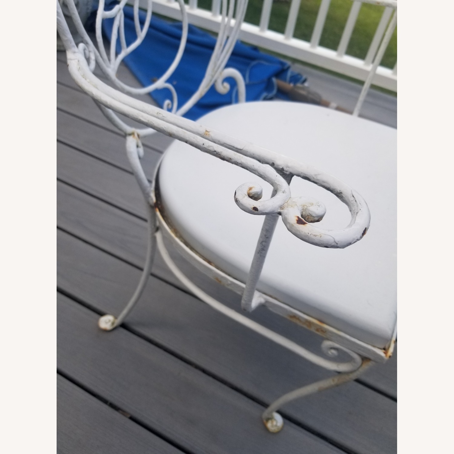 Wrought Iron Patio Set with Glass Top - image-5