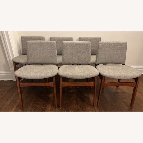 Used Article Nosh Dining Chair in Walnut and Gray for sale on AptDeco