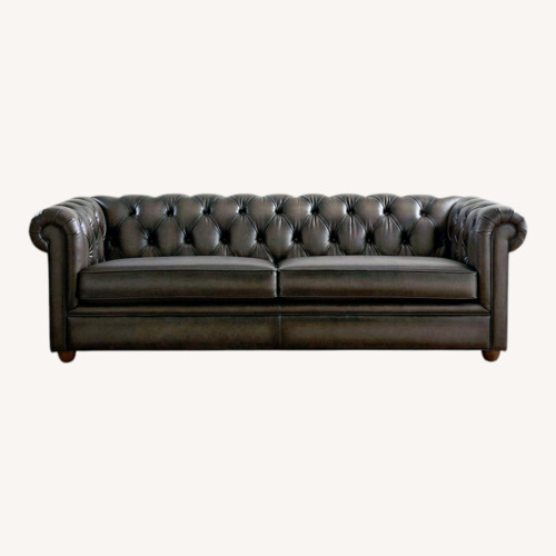 Used Potterybarn Chesterfield Roll Arm Leather Sofa  for sale on AptDeco