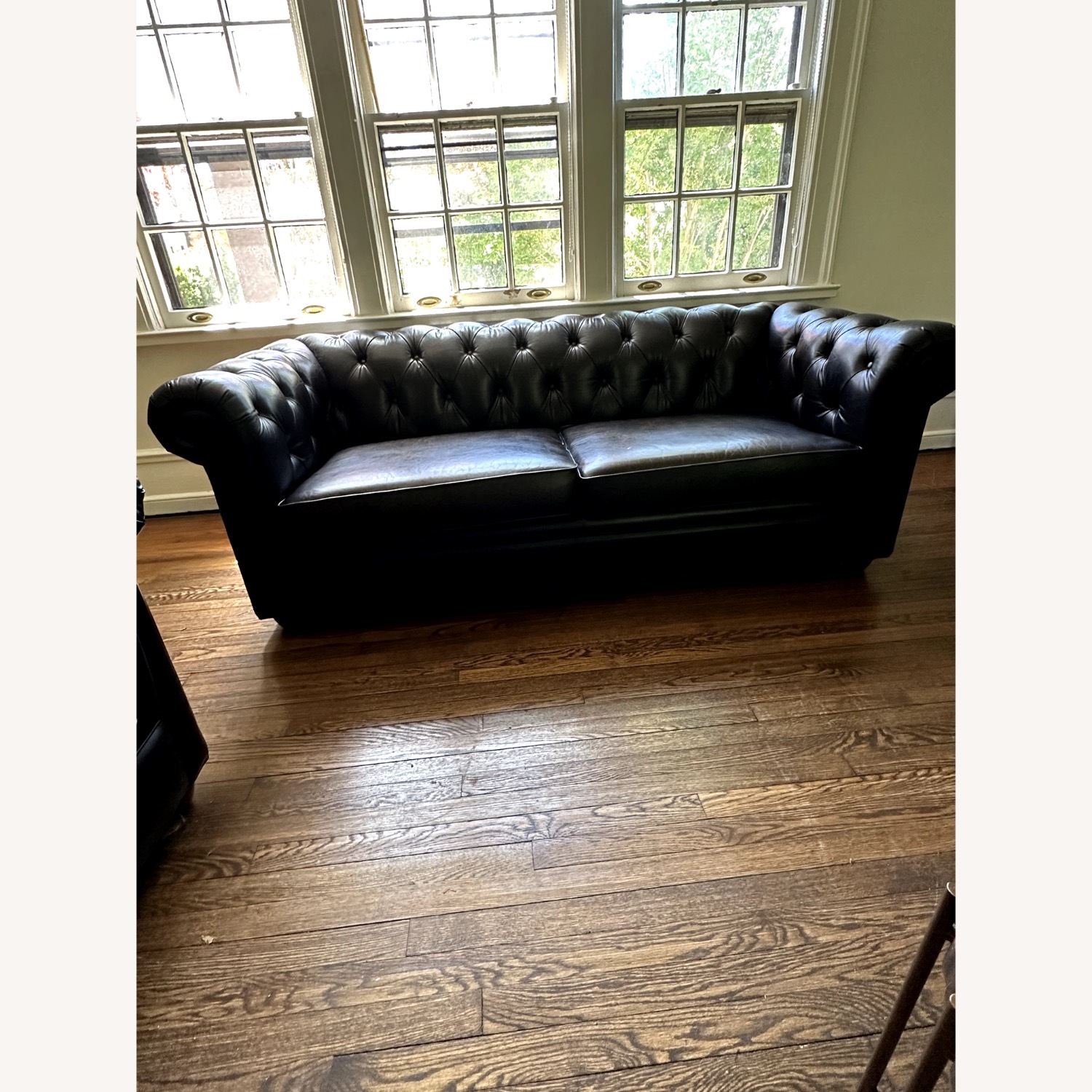 Potterybarn Chesterfield Roll Arm Leather Sofa - image-1