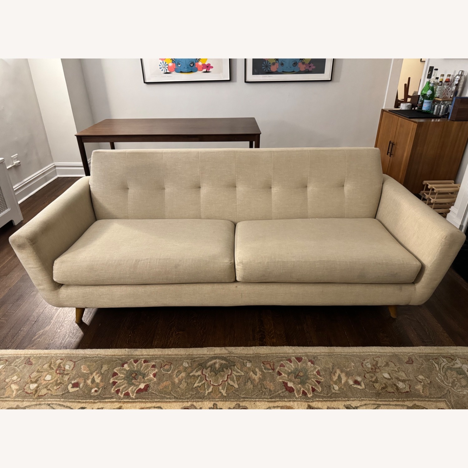 Joybird Hughes Light Brown Fabric 3+ Seater Sofa - image-1