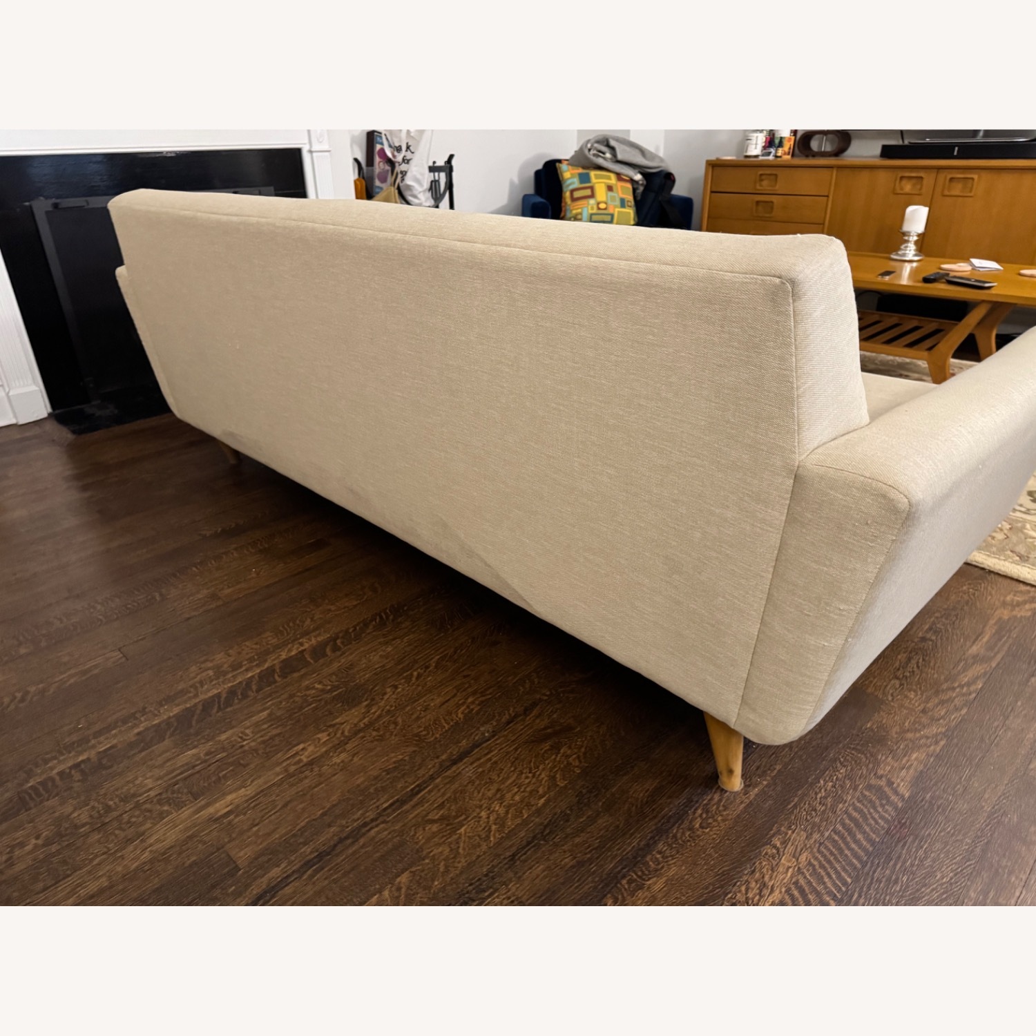 Joybird Hughes Light Brown Fabric 3+ Seater Sofa - image-5