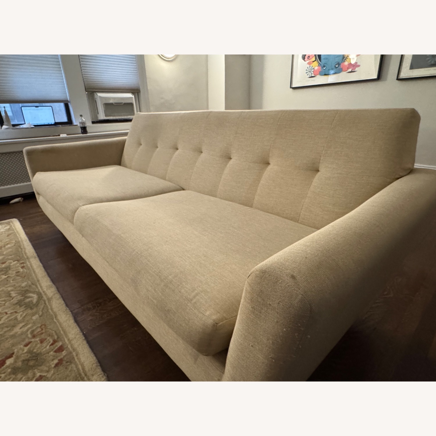 Joybird Hughes Light Brown Fabric 3+ Seater Sofa - image-2