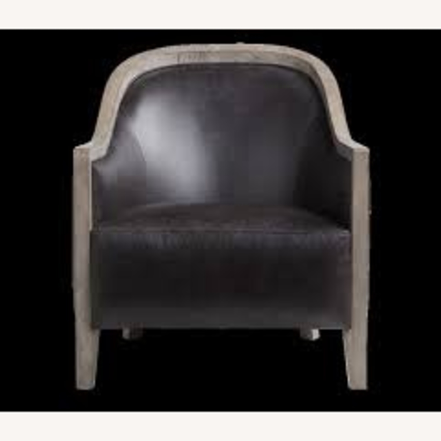 Arhaus Dark Gray Leather Accent Chair - image-6