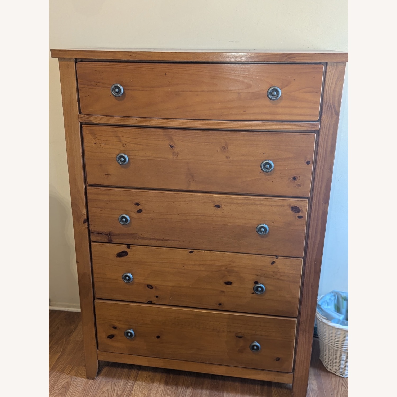 Dark Brown Wood Dresser - image-1