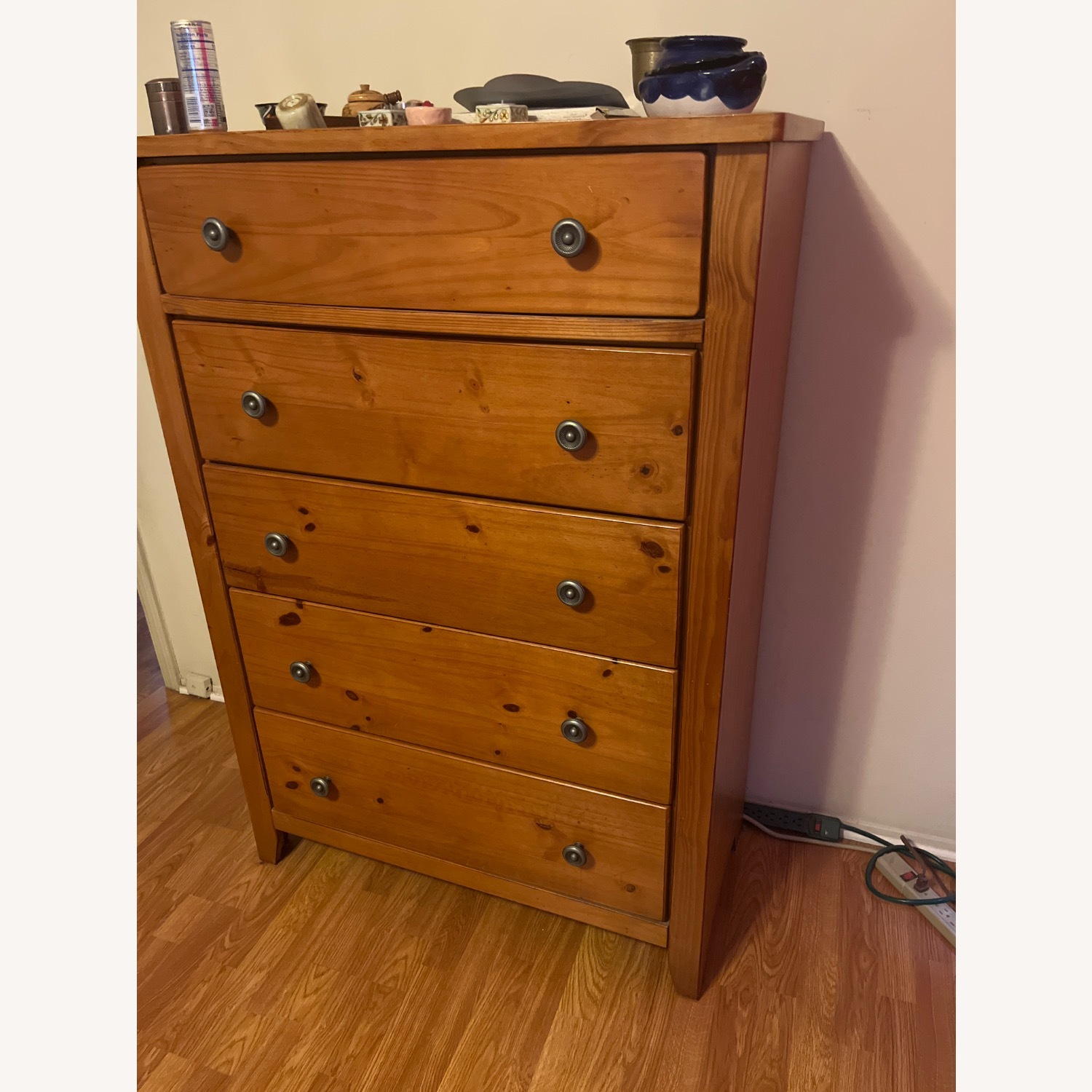 Dark Brown Wood Dresser - image-2