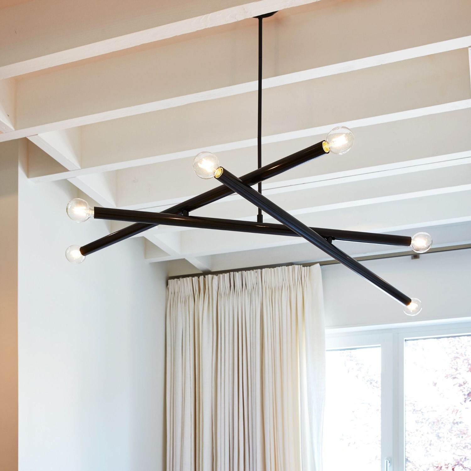 West Elm Black Ceiling Lamp - image-6