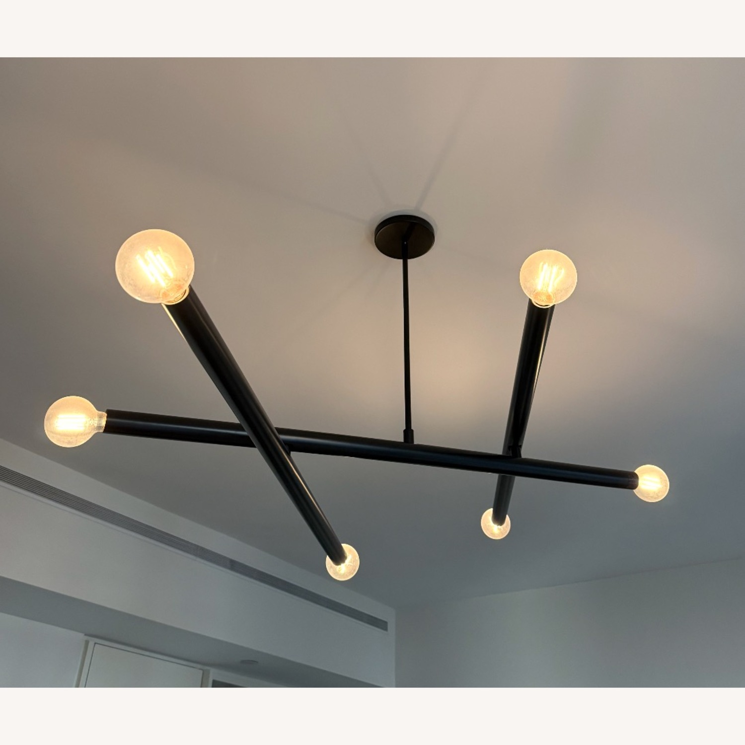 West Elm Black Ceiling Lamp - image-5