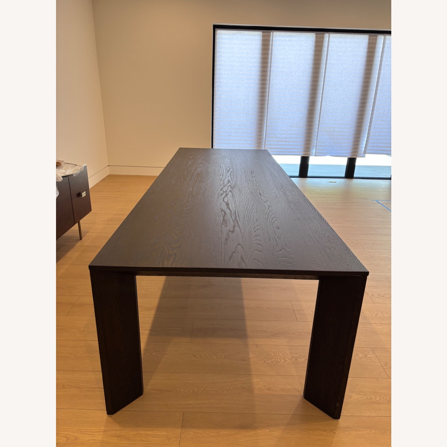Restoration Hardware Dark Brown Wood Dining Table - image-1