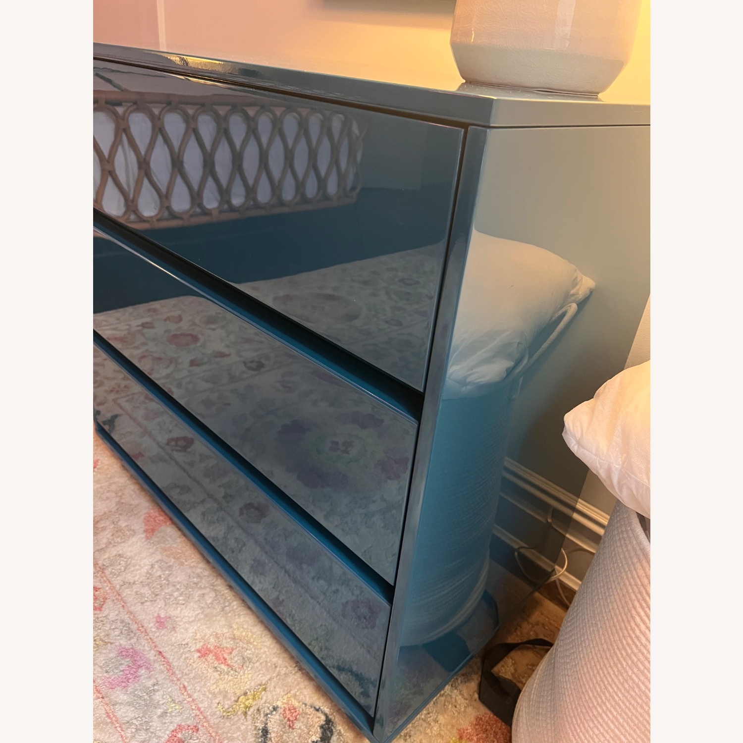 CB2 Gallery Blue Lacquer Dresser - image-5