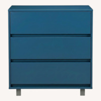 CB2 Gallery Blue Lacquer Dresser